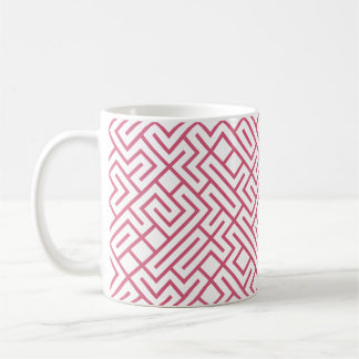 Tiled Lines 10 PRINT Generative (Honeysuckle Line) Coffee Mug