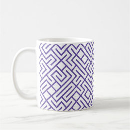 Tiled Lines 10 PRINT Generative (Violet Lines) Coffee Mug