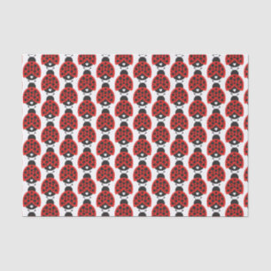 Tiled Little ladybug girls party tissue Tissue Paper