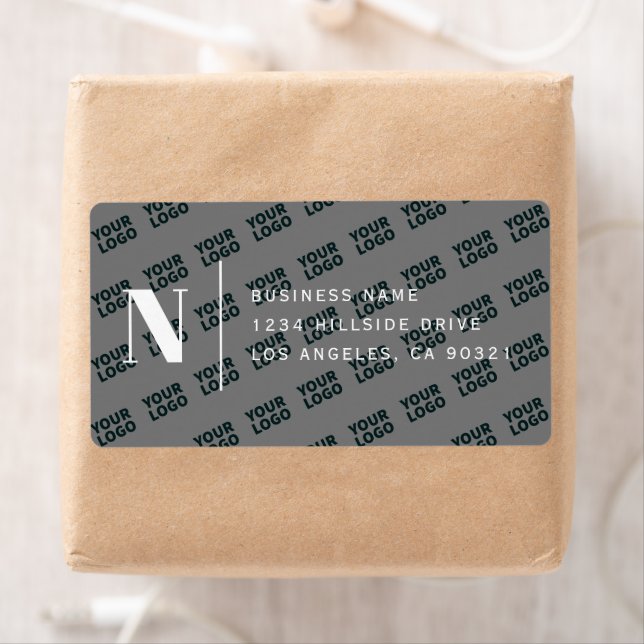 Tiled Logo Design Modern Grey White Return Address (Insitu)