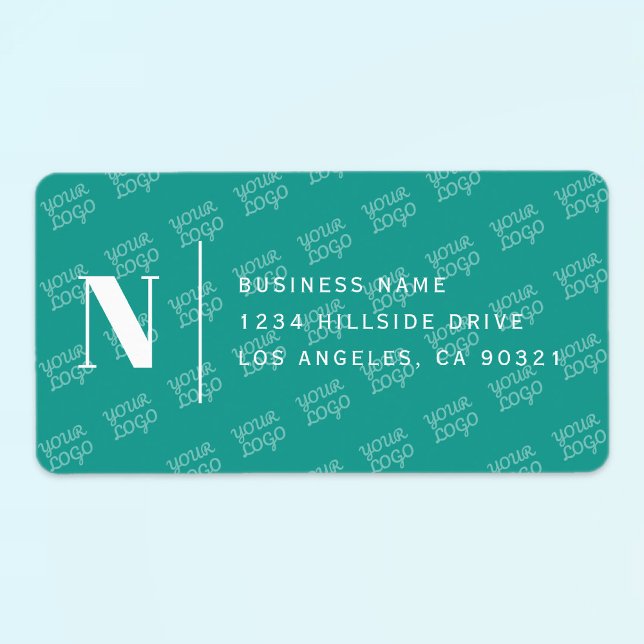 Tiled Logo Design Modern Return Address Label (Creator Uploaded)