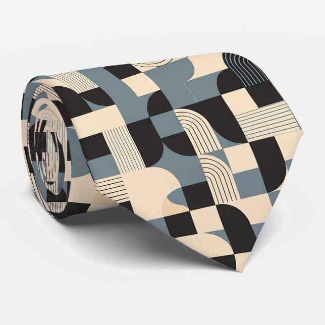 Tiled modern style pattern  tie (Rolled)