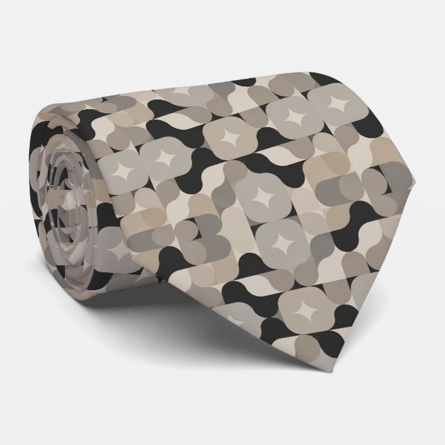 Tiled modern style pattern  tie (Rolled)