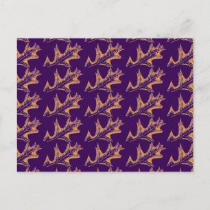 "Tiled Oak Yellow Purple" Country Roads Postcard