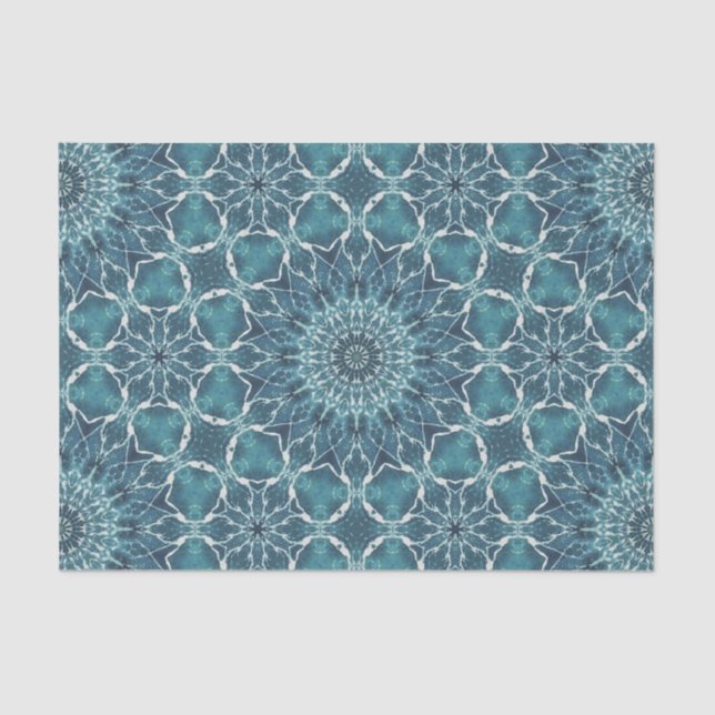 Tiled Ocean Blue All Occasion Tissue Paper (Front)