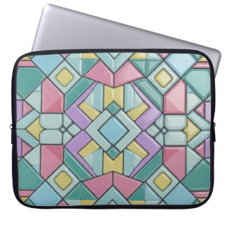tiled pastel laptop sleeve