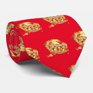 tiled pattern Bakery apple pie  Tie