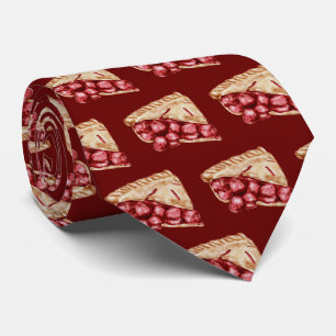 tiled pattern Bakery cherry pie Tie