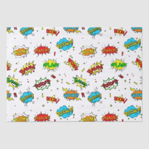 tiled super hero pattern party tissue paper
