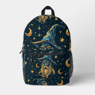 Tiled Wizard Pattern Printed Backpack