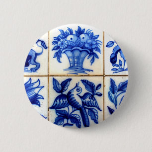 Tiles 6 Cm Round Badge