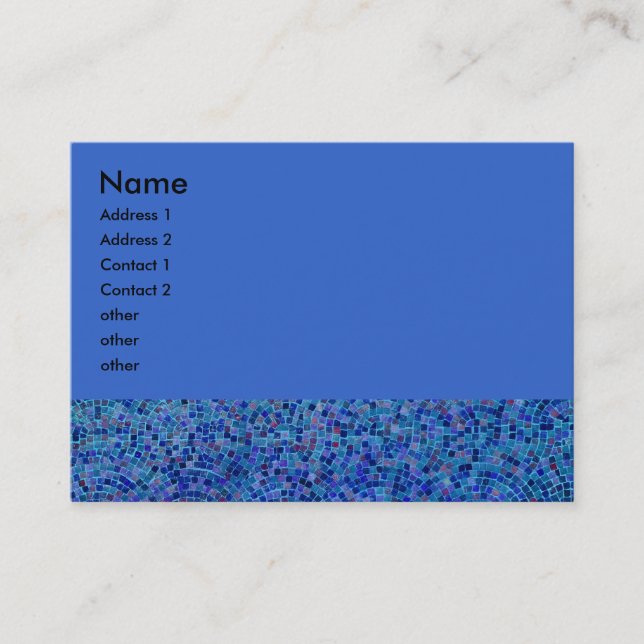 tiles blue business card (Front)