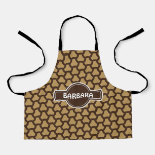 Tiles Cream Chocolate Minimal Pattern Apron