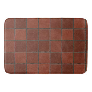 Tiles floor background bath mat