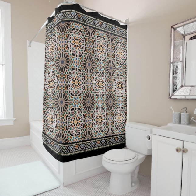 Tiles of the Alhambra Shower Curtain (In Situ)
