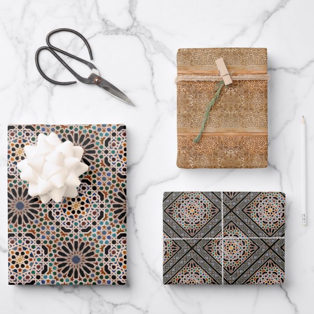 Tiles of the Alhambra  Wrapping Paper Sheet (Front)