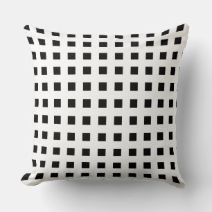 Tiles Pattern in Black and White Cushion