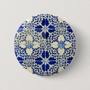 Tiles, Portuguese Tiles 6 Cm Round Badge