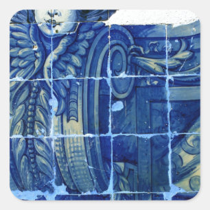 Tiles, Portuguese Tiles Square Sticker