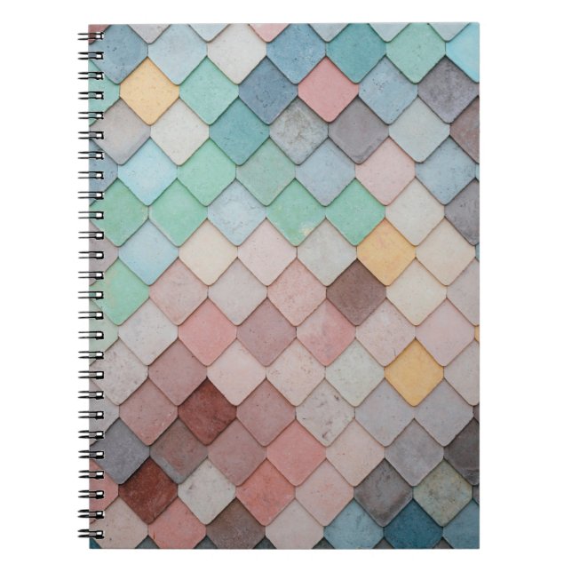 Tiles shapes texture pattern art notebook (Front)