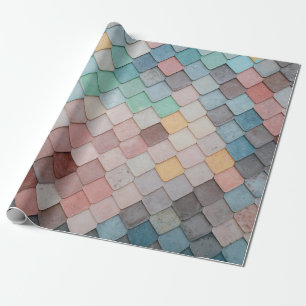 Tiles shapes texture pattern art wrapping paper