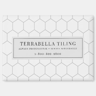 Tiling Flooring Hexagon Tile Pattern Business Magnet