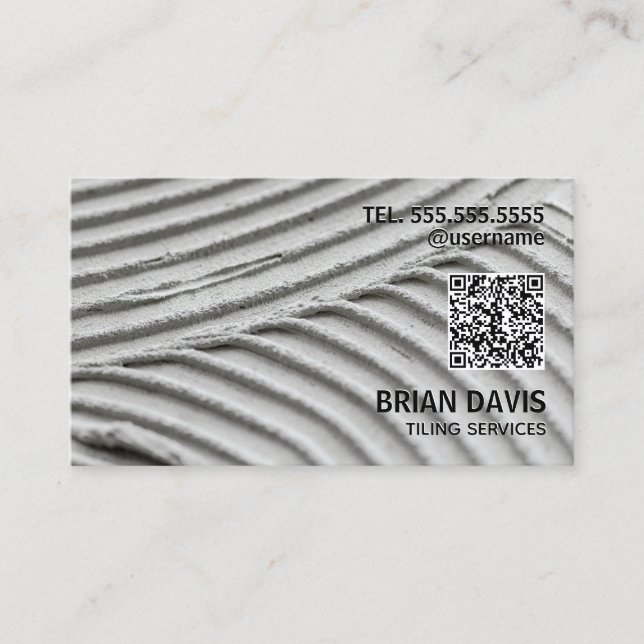 Tiling Services Custom QR Business Card (Front)