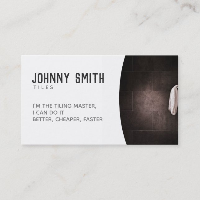 Tiling Slogans Business Cards (Front)