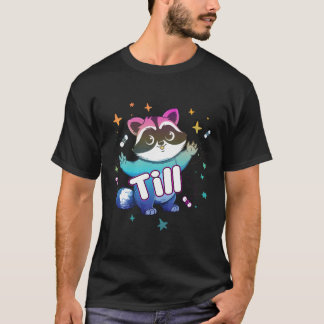 Till - Cute Boy Name With Cool Racoon T-Shirt
