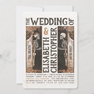 Till Death Art Nouveau Wedding Invitation