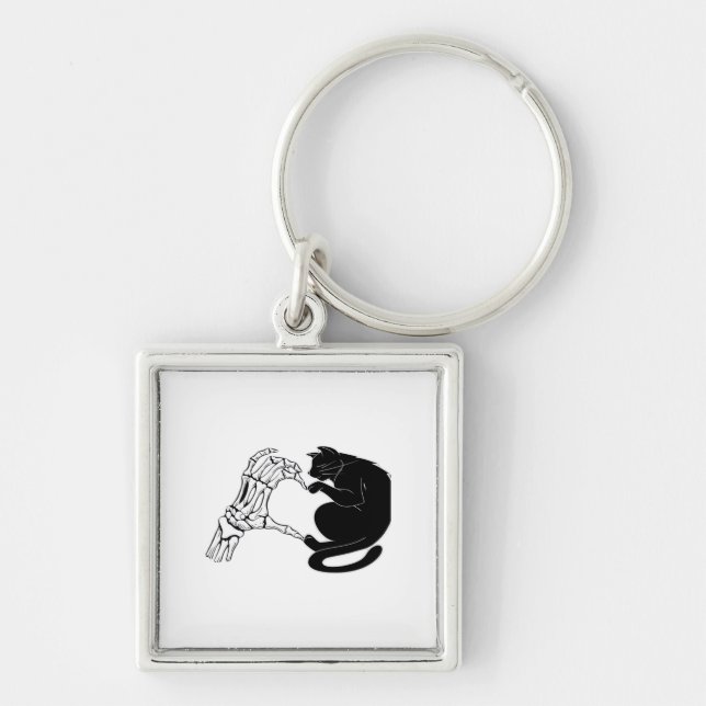 Till Death Cats Do Us Part Classic Key Ring (Front)