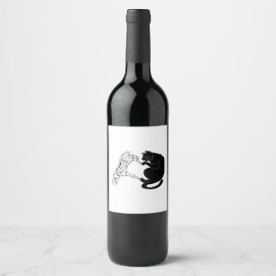 Till Death Cats Do Us Part Classic Wine Label