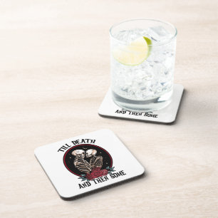 'Till Death Cork-Backed Coasters