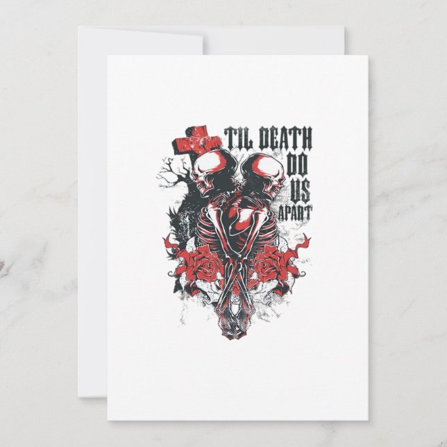 Till Death Do Us Apart Classic Holiday Card (Front)