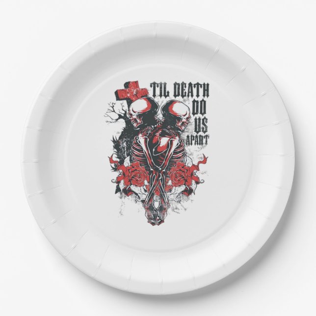 Till Death Do Us Apart Classic Paper Plate (Front)