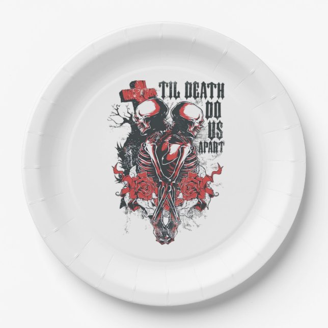 Till Death Do Us Apart Classic Paper Plate (Front)