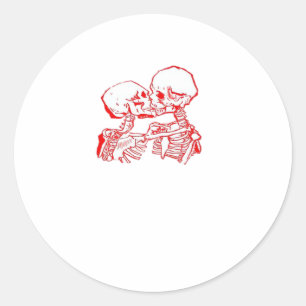 Till Death Do Us Apart (Red Transparent) Classic Round Sticker
