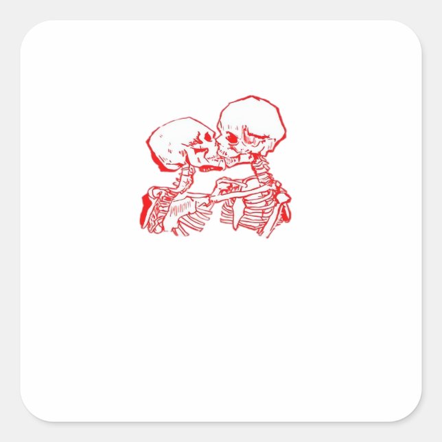 Till Death Do Us Apart (Red Transparent) Square Sticker (Front)