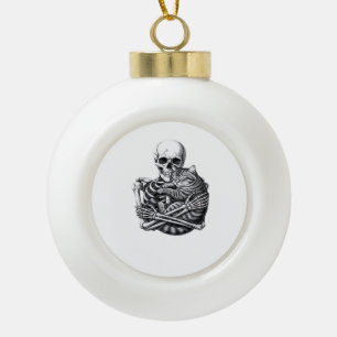 Till Death Do Us Classic & Quote Ceramic Ball Christmas Ornament