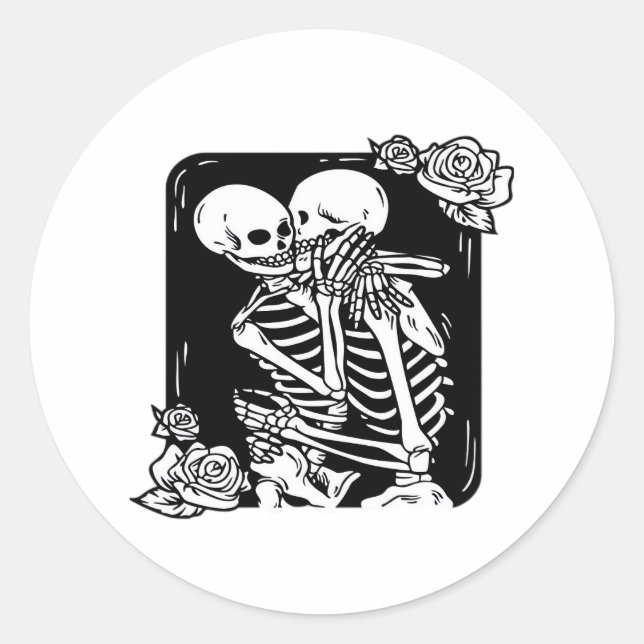 Till Death Do Us Funny Design Classic Round Sticker (Front)