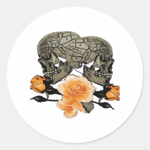 Till Death Do Us Funny Design For Halloween Classic Round Sticker