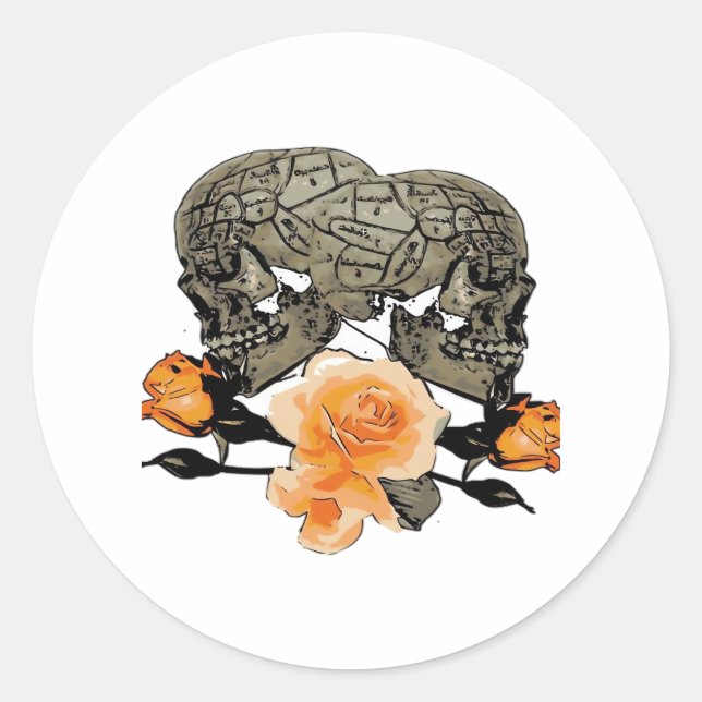 Till Death Do Us Funny Design For Halloween Classic Round Sticker (Front)