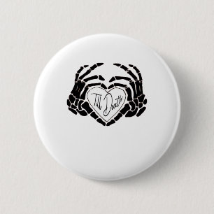 Till Death Do Us Funny Design – Ghostly Love Vibes 6 Cm Round Badge