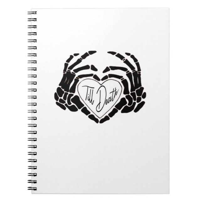 Till Death Do Us Funny Design – Ghostly Love Vibes Notebook (Front)