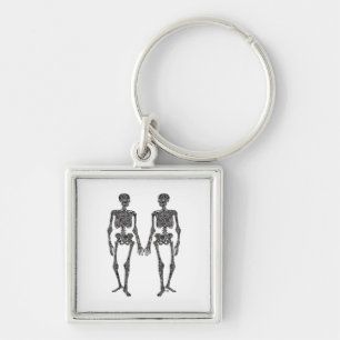 Till Death Do Us Part 2 Skeletons Classic Key Ring