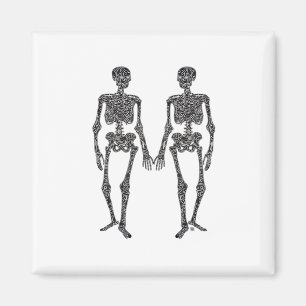 Till Death Do Us Part 2 Skeletons Classic Magnet