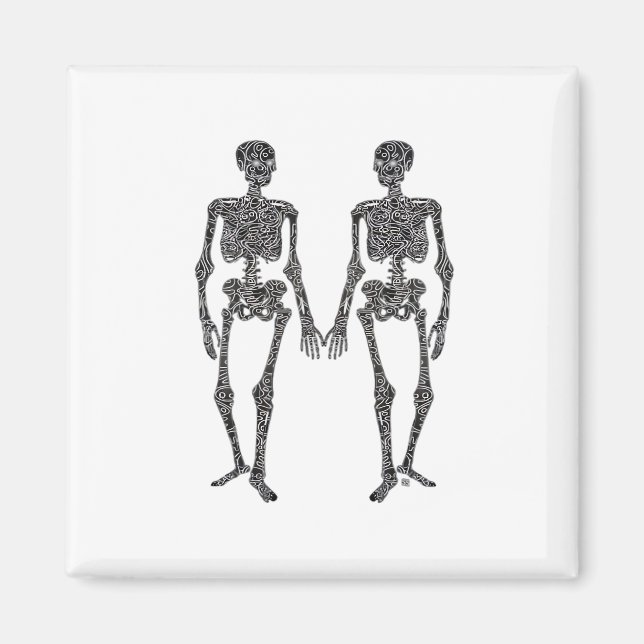 Till Death Do Us Part 2 Skeletons Classic Magnet (Front)