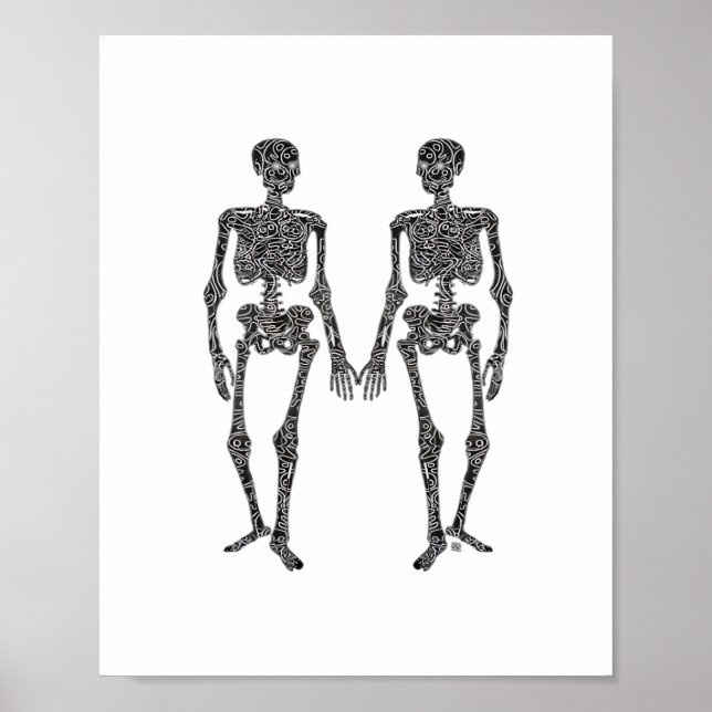 Till Death Do Us Part 2 Skeletons Classic Poster (Front)