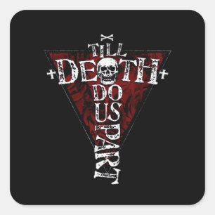 Till Death Do Us Part – Autumn Goth Aesthetic Square Sticker