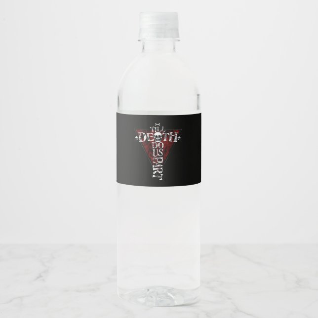 Till Death Do Us Part – Autumn Goth Aesthetic Water Bottle Label (Front)